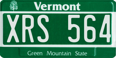 VT license plate XRS564