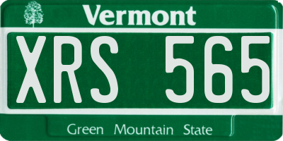 VT license plate XRS565