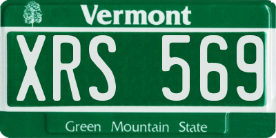 VT license plate XRS569