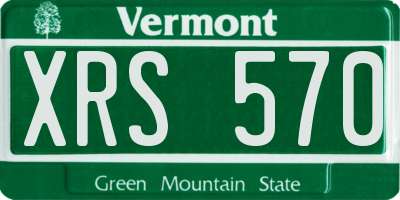 VT license plate XRS570