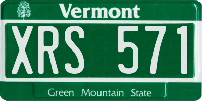 VT license plate XRS571