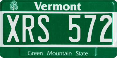 VT license plate XRS572