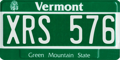 VT license plate XRS576