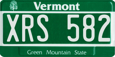 VT license plate XRS582