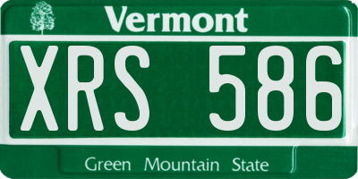 VT license plate XRS586