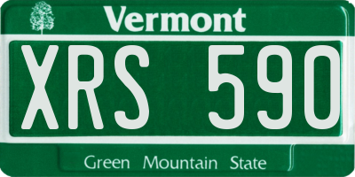 VT license plate XRS590