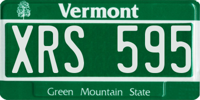 VT license plate XRS595