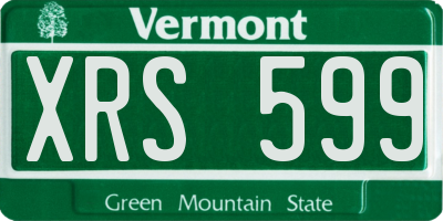 VT license plate XRS599