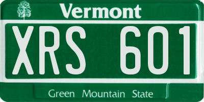 VT license plate XRS601