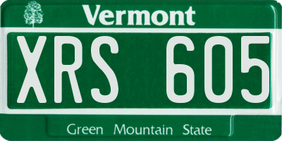 VT license plate XRS605