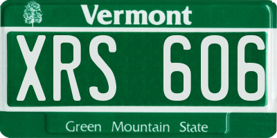 VT license plate XRS606