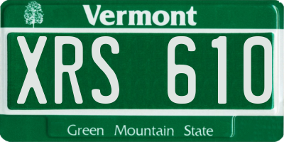 VT license plate XRS610
