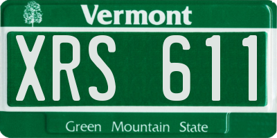 VT license plate XRS611