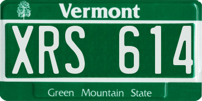 VT license plate XRS614
