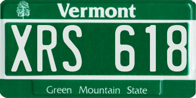 VT license plate XRS618