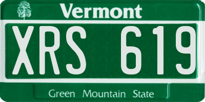 VT license plate XRS619