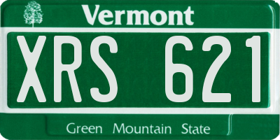 VT license plate XRS621