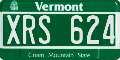 VT license plate XRS624