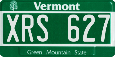 VT license plate XRS627