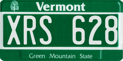 VT license plate XRS628