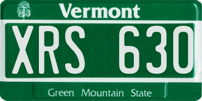 VT license plate XRS630