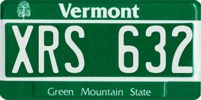 VT license plate XRS632