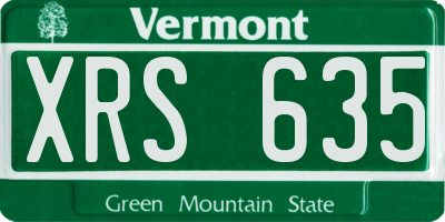 VT license plate XRS635