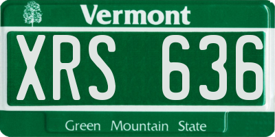 VT license plate XRS636