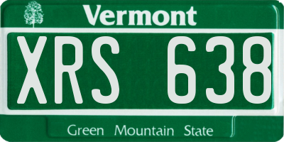 VT license plate XRS638