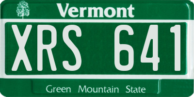 VT license plate XRS641