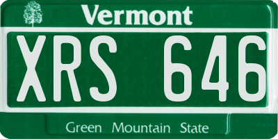 VT license plate XRS646