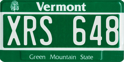 VT license plate XRS648