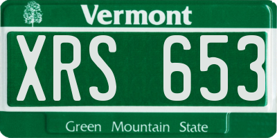 VT license plate XRS653