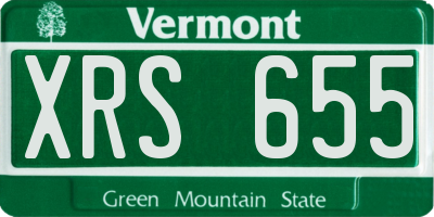 VT license plate XRS655