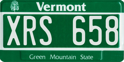 VT license plate XRS658