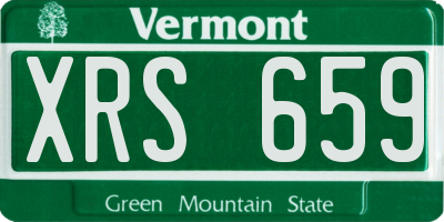 VT license plate XRS659