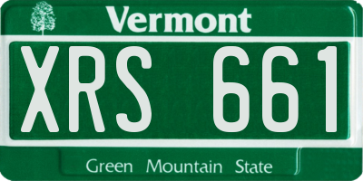 VT license plate XRS661