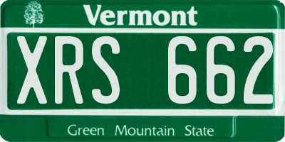 VT license plate XRS662