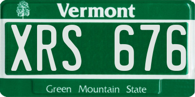 VT license plate XRS676
