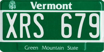 VT license plate XRS679