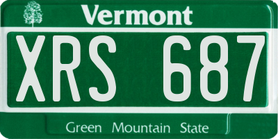 VT license plate XRS687