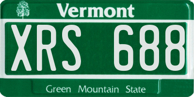 VT license plate XRS688