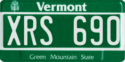 VT license plate XRS690