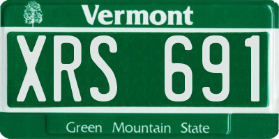 VT license plate XRS691