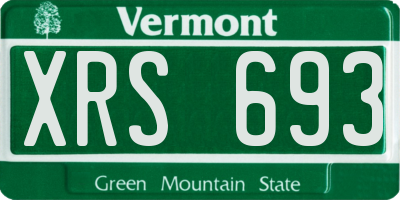VT license plate XRS693