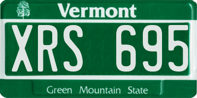 VT license plate XRS695