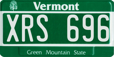 VT license plate XRS696