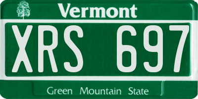 VT license plate XRS697