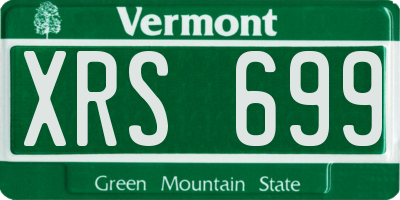 VT license plate XRS699
