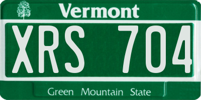 VT license plate XRS704